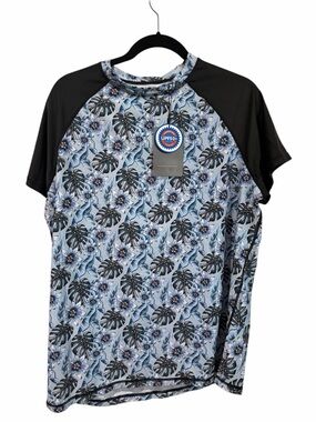 NWT— Inno Women's Plus Size Rash Guard Swim Shirt Short Sleeves UPF 50+ size 0X
